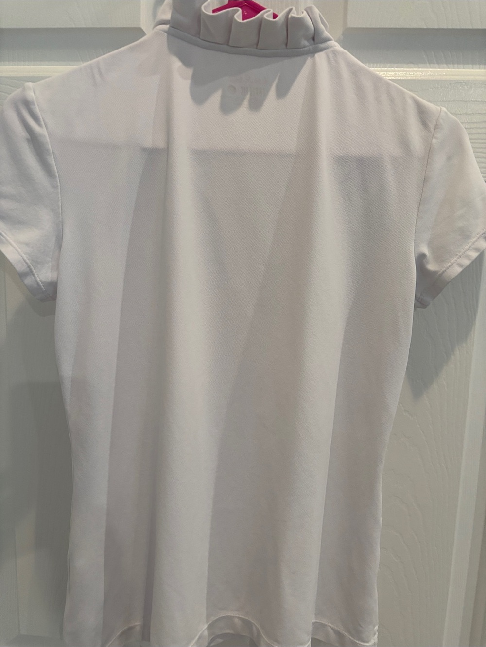 Lilly Pulitzer White Short-Sleeve Ruffle V-Neck Top with Floral Appliqué - Picture 4 of 4